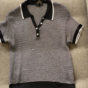 Rag & Bone B&W woven collared shirt
